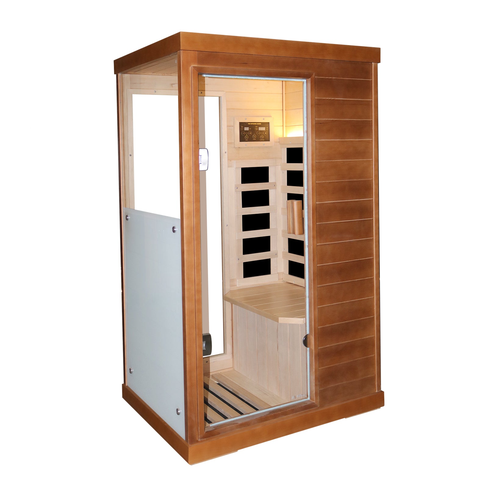 Infrared Sauna Room Single Room Natural Metal & Wood Solid Wood