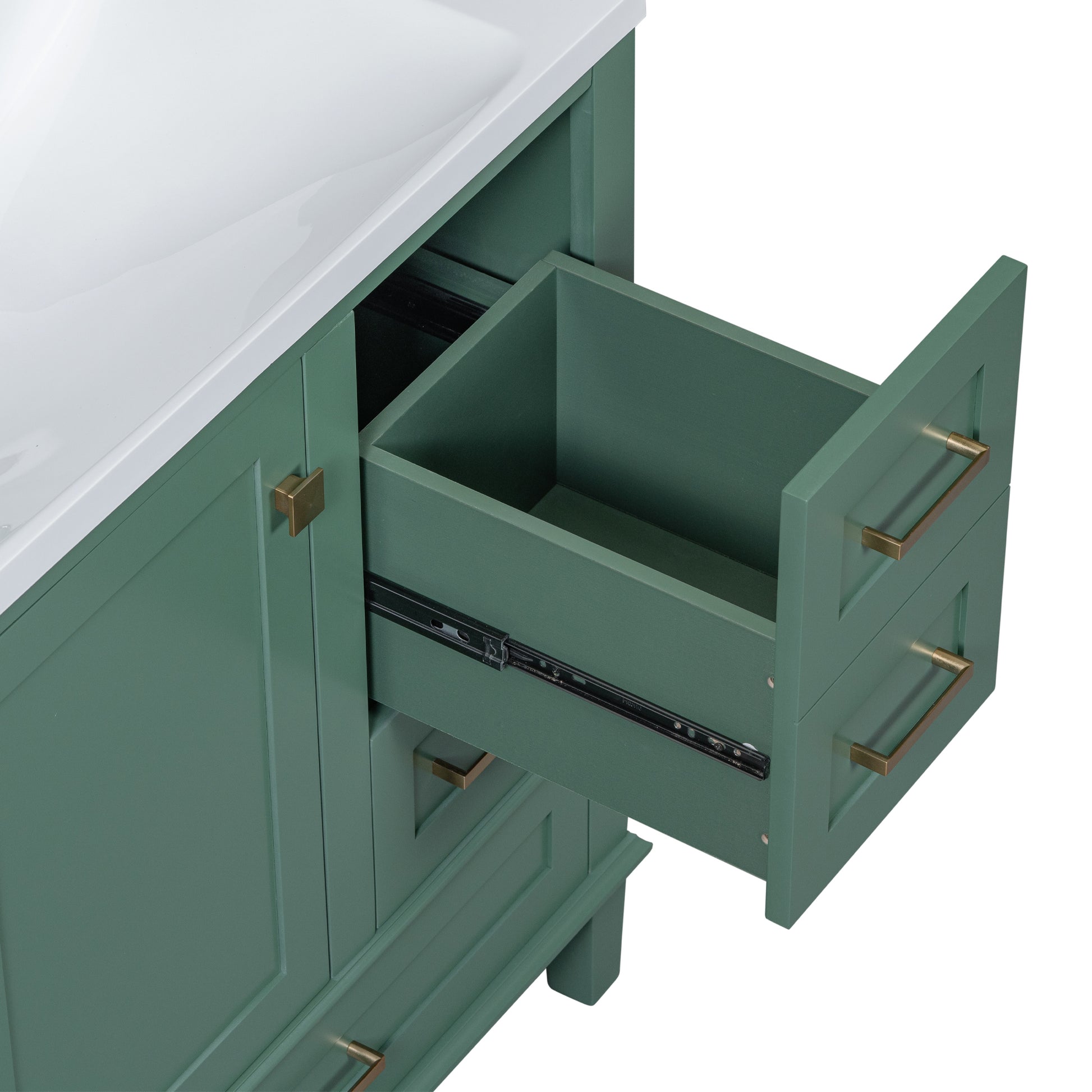 30" Bathroom Vanity In Green, Modern Bathroom