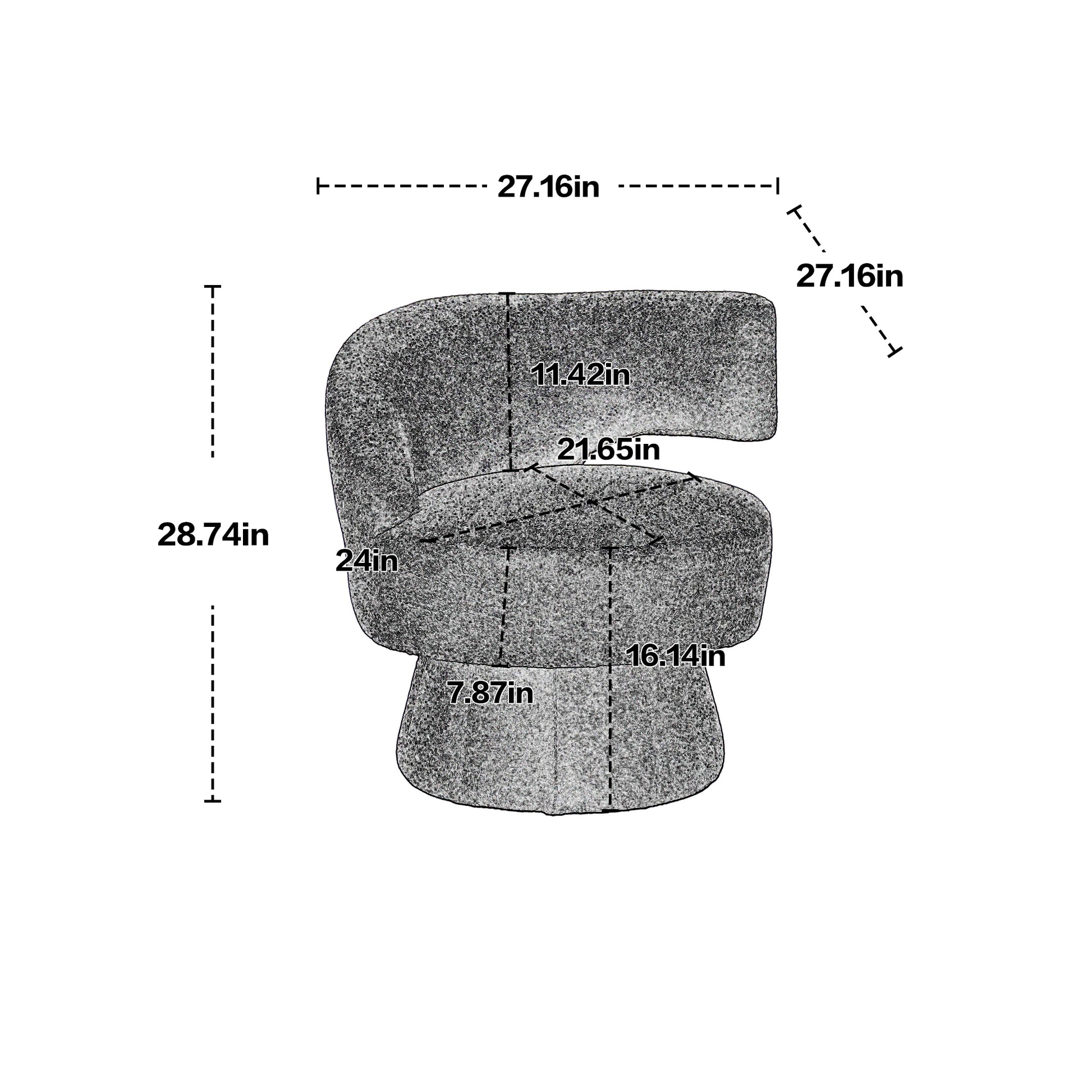 360 Degree Swivel Cuddle Barrel Accent Chairs, Round Armchairs With Wide Upholstered, Fluffy Fabric Chair For Living Room, Bedroom, Office, Waiting Rooms Yellow Foam Boucle