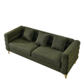 3 Seater 2 Seater Combination Sofa.Green Teddy Green Primary Living Space American Design Foam Fabric