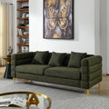 3 Seater 2 Seater Combination Sofa.Green Teddy Green Primary Living Space American Design Foam Fabric