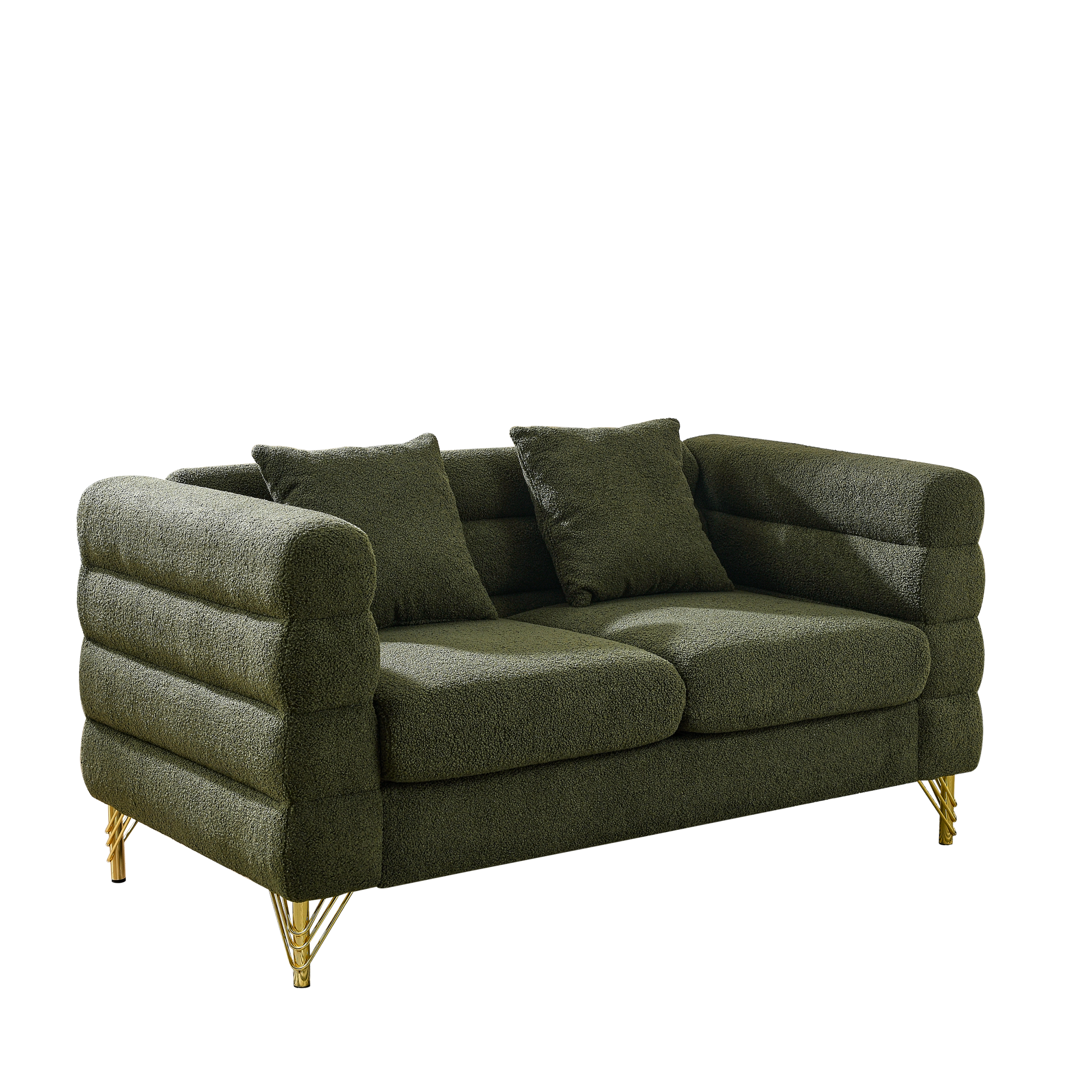 3 Seater 3 Seater Combination Sofa.Green Teddy Green Primary Living Space American Design Foam Fabric