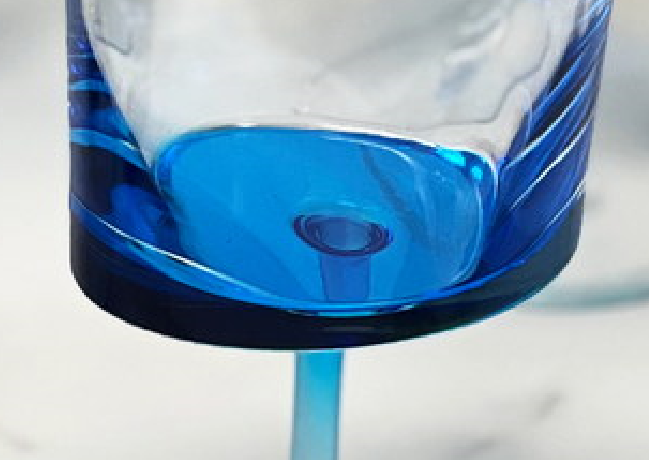 Oval Halo Plastic Wine Glasses Set of 4 12oz , BPA blue-acrylic