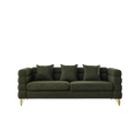 3 Seater 2 Seater Combination Sofa.Green Teddy Green Primary Living Space American Design Foam Fabric