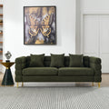 3 Seater 2 Seater Combination Sofa.Green Teddy Green Primary Living Space American Design Foam Fabric