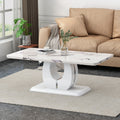 Modern Simple Luxury Imitation Marble Dining Table Rectangular Coffee Table. The Computer Desk. The Game Table. Suitable For Dining Room, Living Room, Terrace, Kitchen. W1151S00265 White Mdf