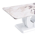 Modern Simple Luxury Imitation Marble Dining Table Rectangular Coffee Table. The Computer Desk. The Game Table. Suitable For Dining Room, Living Room, Terrace, Kitchen. W1151S00265 White Mdf