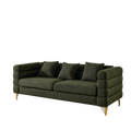 3 Seater 3 Seater Combination Sofa.Green Teddy Green Primary Living Space American Design Foam Fabric