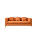 3 Seater 3 Seater Combination Sofa.Orange Teddy Orange Primary Living Space American Design Foam Fabric
