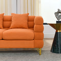 3 Seater 3 Seater Combination Sofa.Orange Teddy Orange Primary Living Space American Design Foam Fabric