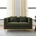 3 Seater 2 Seater Combination Sofa.Green Teddy Green Primary Living Space American Design Foam Fabric