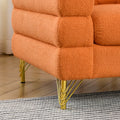 3 Seater 2 Seater Combination Sofa.Orange Teddy Orange Primary Living Space American Design Foam Fabric