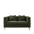 3 Seater 2 Seater Combination Sofa.Green Teddy Green Primary Living Space American Design Foam Fabric