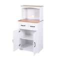 Wooden Kitchen Cabinet White Pantry Storage Microwave Cabinet With Storage Drawer White Mdf