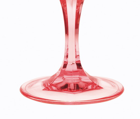 Diamond Cut Plastic Wine Glasses Set of 4 12oz , BPA pink-acrylic