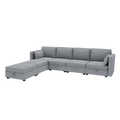 United We Win Modular Sectional Sofa U Shaped Modular Couch With Reversible Chaise Modular Sofa Sectional Couch With Storage Seats Gray Linen