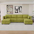 United We Win Modular Sectional Sofa U Shaped Modular Couch With Reversible Chaise Modular Sofa Sectional Couch With Storage Seats Olive Linen