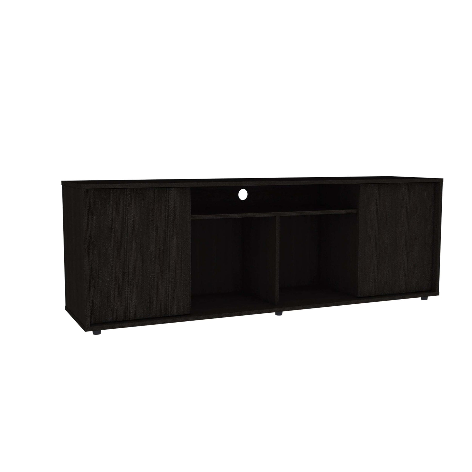 Danville 2 Piece Living Room Set, Dallas Tv Stand Leanna 3 Coffee Table, Black Espresso, Black Espresso Black 70 79 Inches Particle Board Particle Board