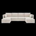 United We Win Modular Sectional Sofa U Shaped Modular Couch With Reversible Chaise Modular Sofa Sectional Couch With Storage Seats Beige Linen