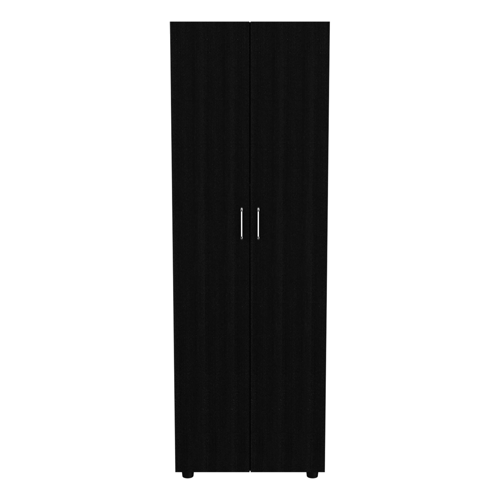 2 Piece Bedroom Set, London Armoire Capri Three Drawer Dresser, Black Black Particle Board Particle Board