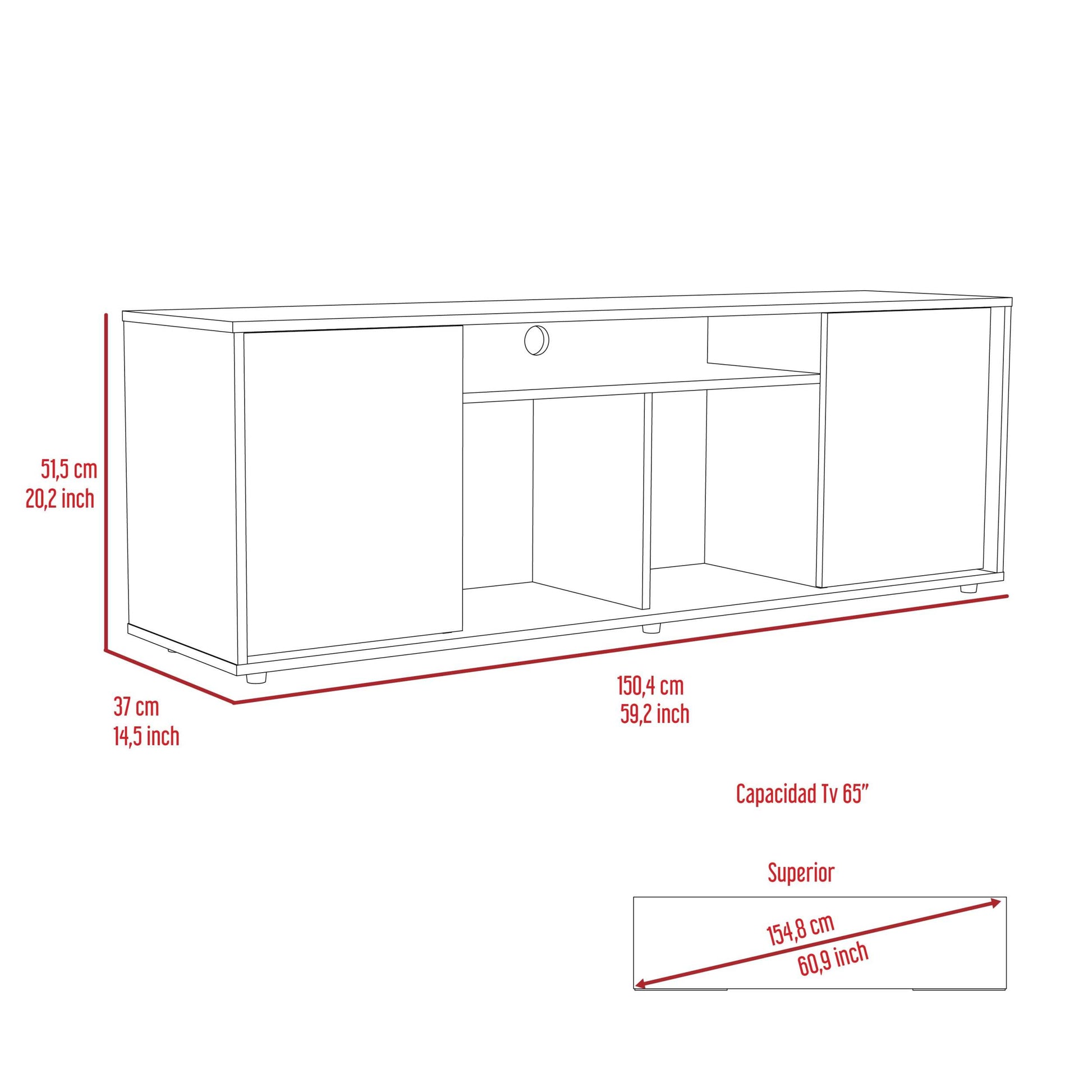 Harvey 2 Piece Living Room Set, Dallas Tv Stand