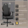 Bestoffice Pc Gaming Chair Ergonomic Office Chair Desk Chair With Lumbar Support Flip Up Arms Headrest Pu Leather Executive High Back Computer Chair For Adults Women Men Pu Black Black Metal Pu