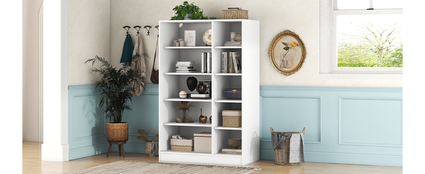 3 Door Shutter Wardrobe With Shelves, White Sliding White White Shelf Bedroom Shelf Contemporary 3 Mdf