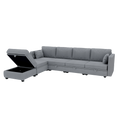 United We Win Modular Sectional Sofa U Shaped Modular Couch With Reversible Chaise Modular Sofa Sectional Couch With Storage Seats Gray Linen