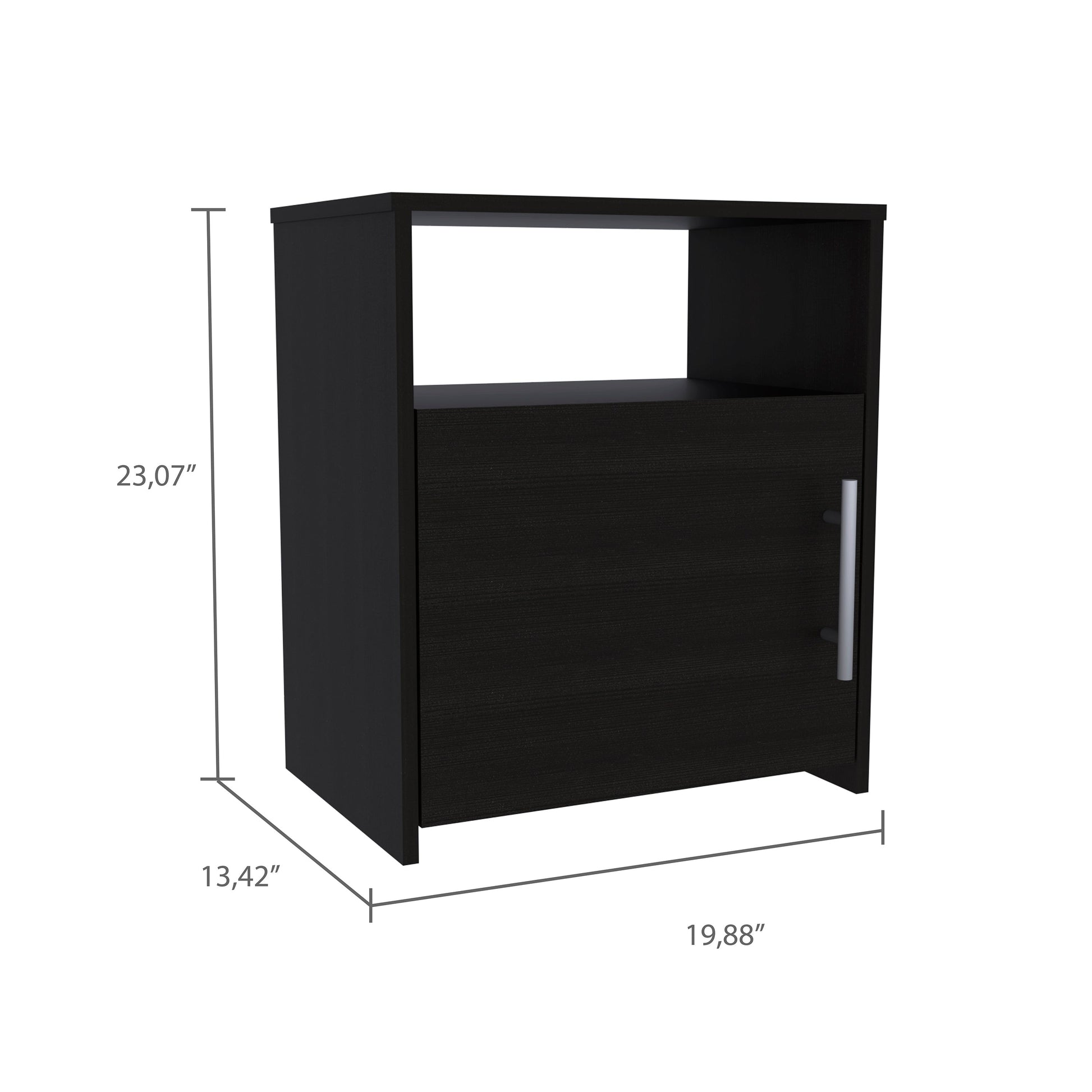 3 Piece Bedroom Set, Baltimore Shoe Rack 2 Omaha Nightstands, Black Full Black 3 Piece Set Particle Board Particle Board