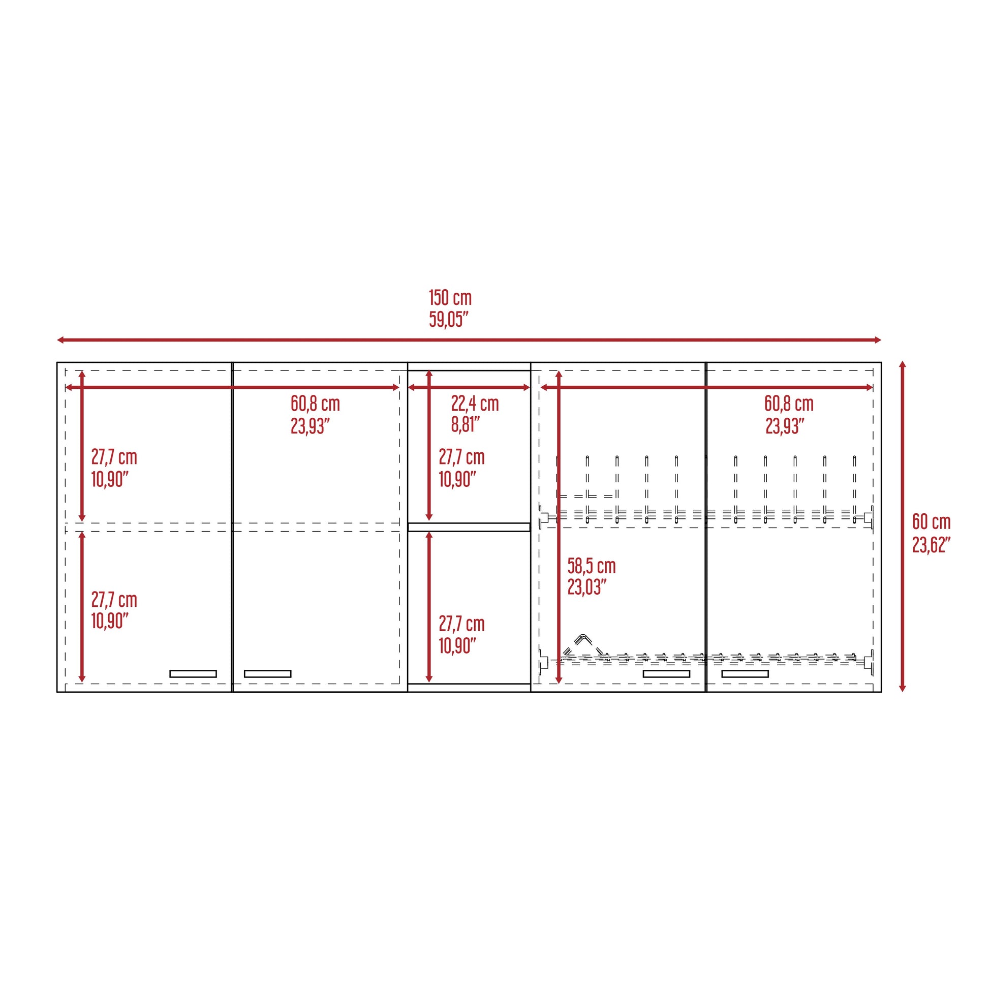 2 Piece Kitchen Set, Olimpo 150 Wall Cabinet Salento Utility Sink With Cabinet, Black White Black Particle Board Particle Board