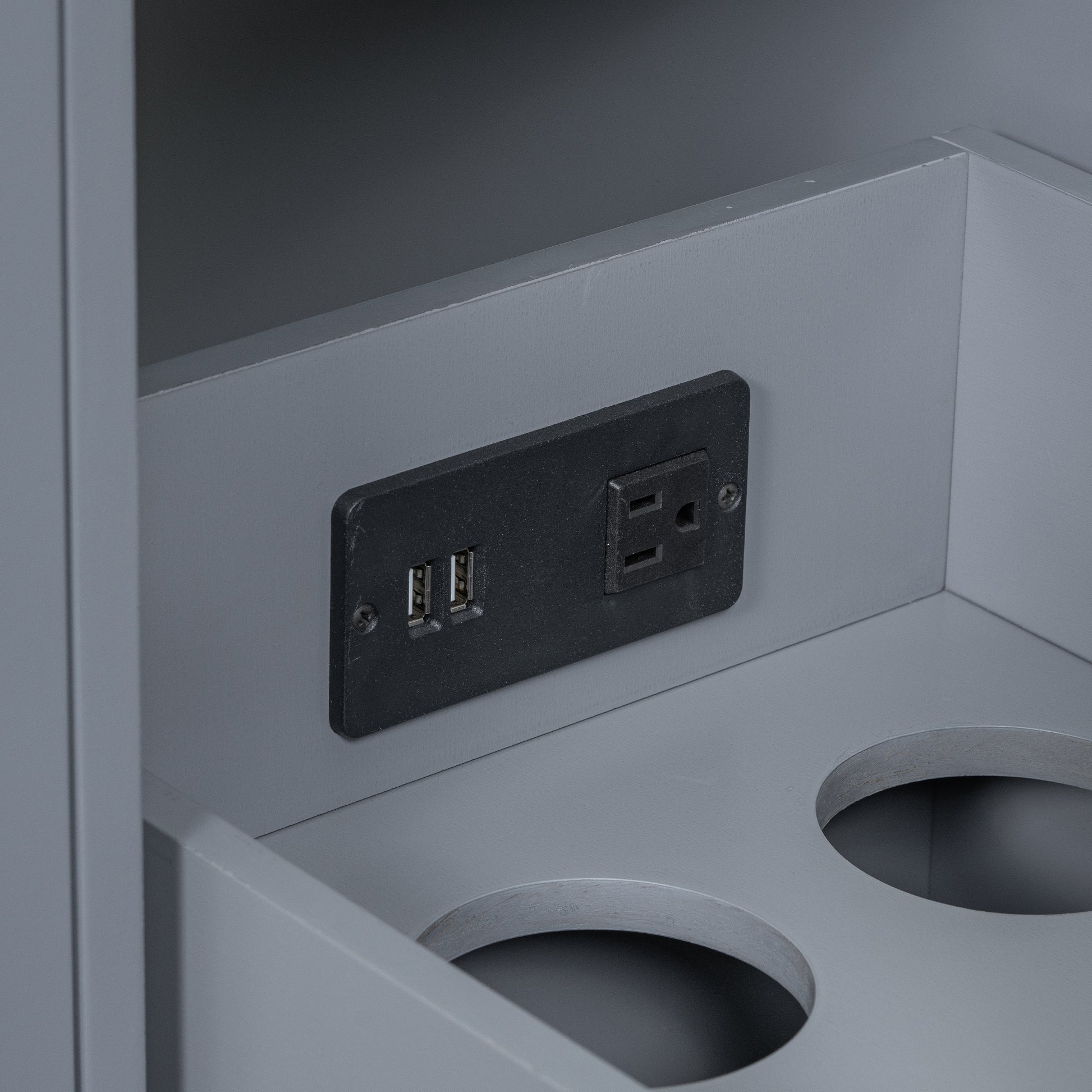 Cabinet Only 36" Bathroom Vanity Grey Blue Sink Not Included Grey Blue Solid Wood Mdf