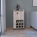 Light Gray 4 Wheel Bar Cart Cabinet For Kitchen