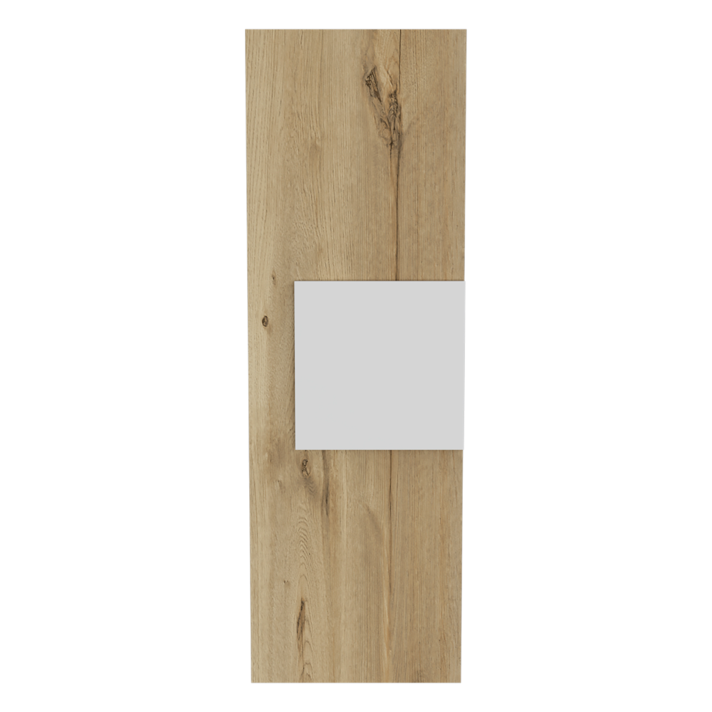 Medicine 38"H Single Door Cabinet, Three Shelves, Light Oak White Multicolor 1 3 Bathroom Wall Mounted Modern Particle Board Particle Board