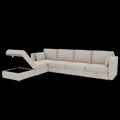 United We Win Modular Sectional Sofa U Shaped Modular Couch With Reversible Chaise Modular Sofa Sectional Couch With Storage Seats Beige Linen