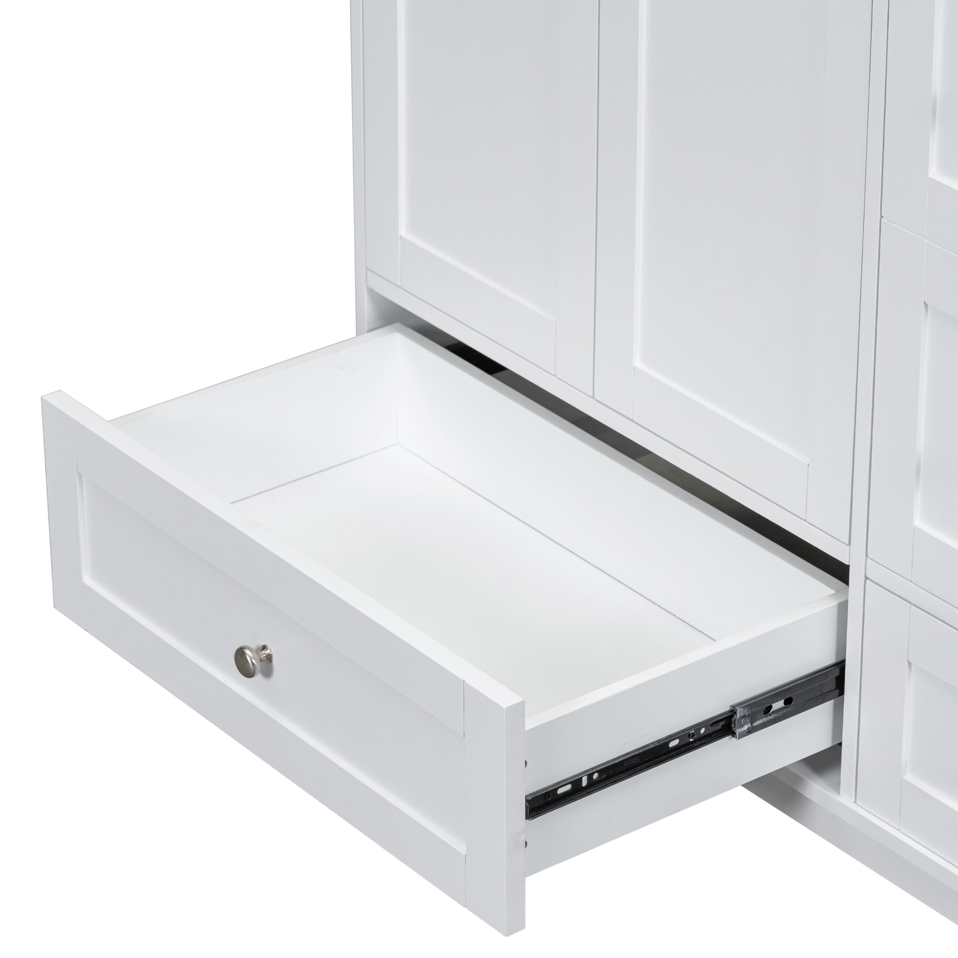 Cabinet Only 36" Bathroom Vanity, White Sink Not Included White Solid Wood Mdf Resin