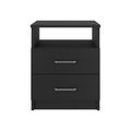 3 Piece Bedroom Set, London Armoire Salento Nightstand Salento Nightstand, Black Full Black 3 Piece Set Particle Board Particle Board