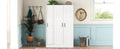3 Door Shutter Wardrobe With Shelves, White Sliding White White Shelf Bedroom Shelf Contemporary 3 Mdf