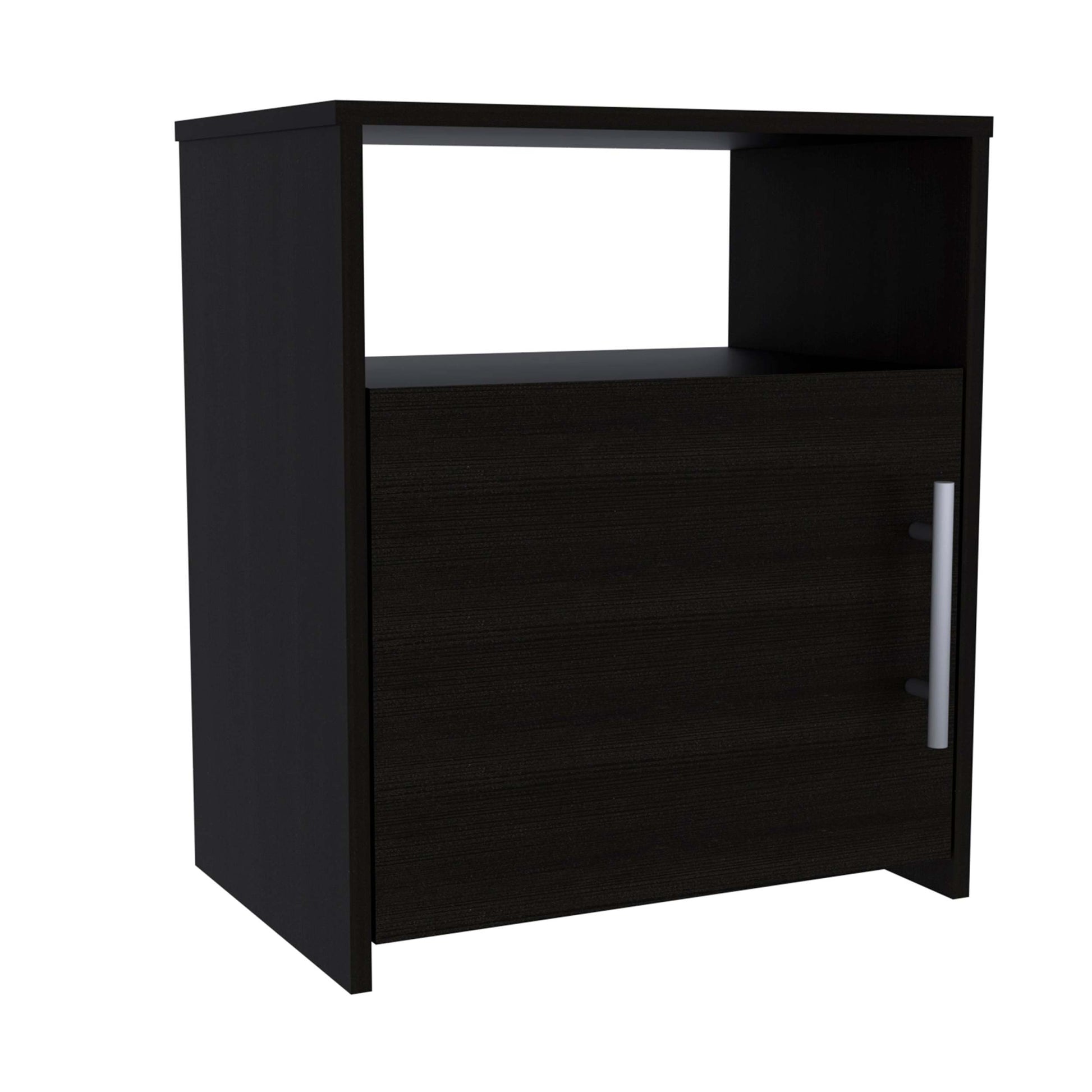 3 Piece Bedroom Set, London Armoire 2 Omaha Nightstands, Black Full Black 3 Piece Set Particle Board Particle Board