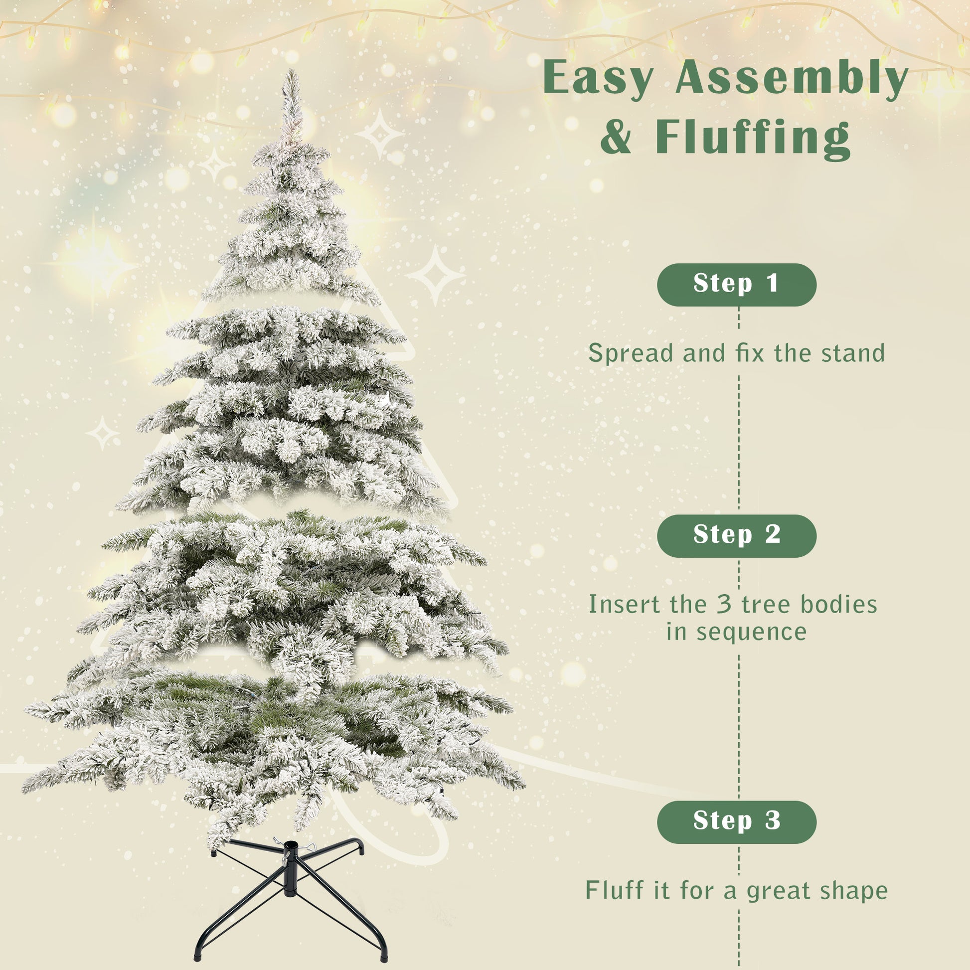 7.5Ft Artificial Christmas Tree With 400 Led Lights And 1050 Bendable Branches, Christmas Tree Holiday Decoration, Creative Decorated Trees, Xmas Tree Christmas Decorations Green Pvc