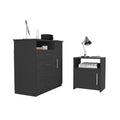 2 Piece Bedroom Set, Rioja 4 Drawer Dresser Omaha Nightstand, Black Full Black 2 Piece Set Particle Board Particle Board