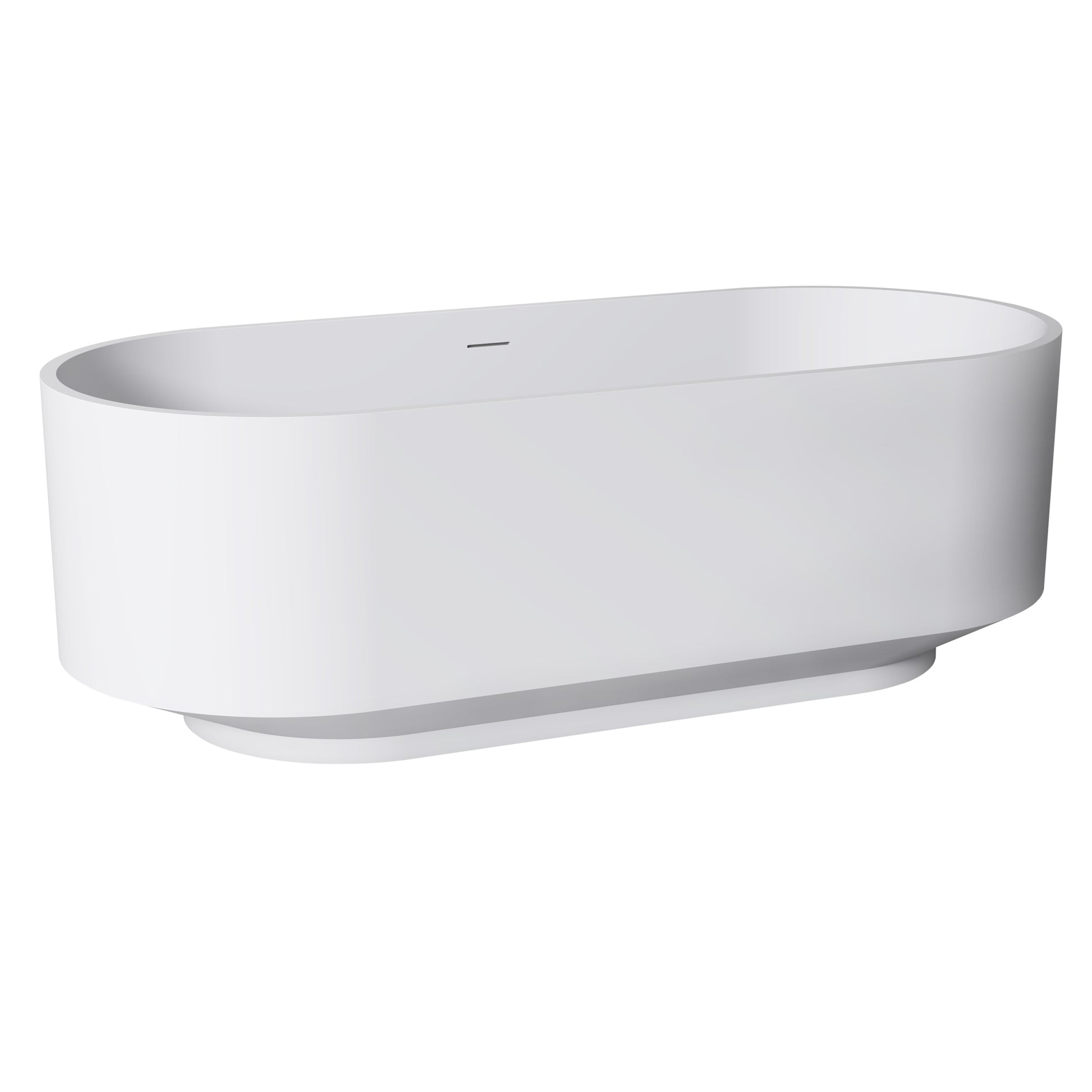 Solid surface bathtub matt white white-solid surface