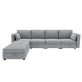 United We Win Modular Sectional Sofa U Shaped Modular Couch With Reversible Chaise Modular Sofa Sectional Couch With Storage Seats Gray Linen