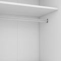3 Door Shutter Wardrobe With Shelves, White Sliding White White Shelf Bedroom Shelf Contemporary 3 Mdf