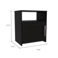 3 Piece Bedroom Set, Milano Double Door Cabinet Dresser 2 Omaha Nightstands, Black Black 3 Piece Set Bedroom Dresser Included,Nightstand Included Modern Particle Board Particle Board