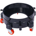 11.2 Inch Bucket Dolly, Removable Rolling Bucket Dolly Easy Push 5 Roll Swivel Casters To Move 360 Degree Turning For 5 Gallon Buckets Car Wash System Detailing Smoother Maneuvering, Black Black Plastic