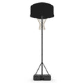 Basketball Hoop System Stand With 30In Backboard, Height Adjustable 60Inch 78Inch For Indoor Outdoor, Fillable Base With Wheels For Kids, Youth Black Steel