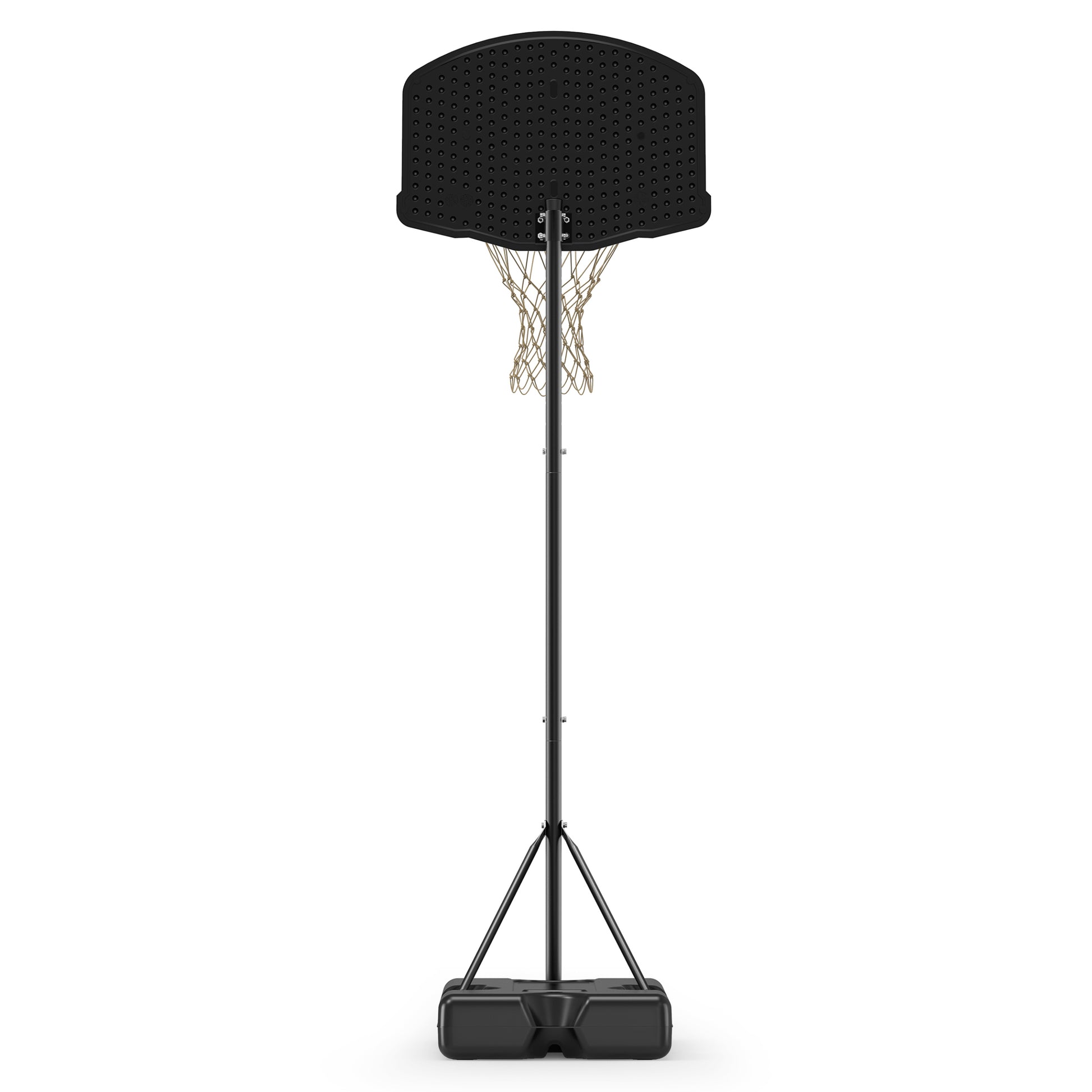 Basketball Hoop System Stand With 30In Backboard, Height Adjustable 60Inch 78Inch For Indoor Outdoor, Fillable Base With Wheels For Kids, Youth Black Steel