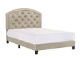 Full Upholstered Platform Bed With Adjustable Headboard 1Pc Full Size Bed Gold Fabric Gold Wood