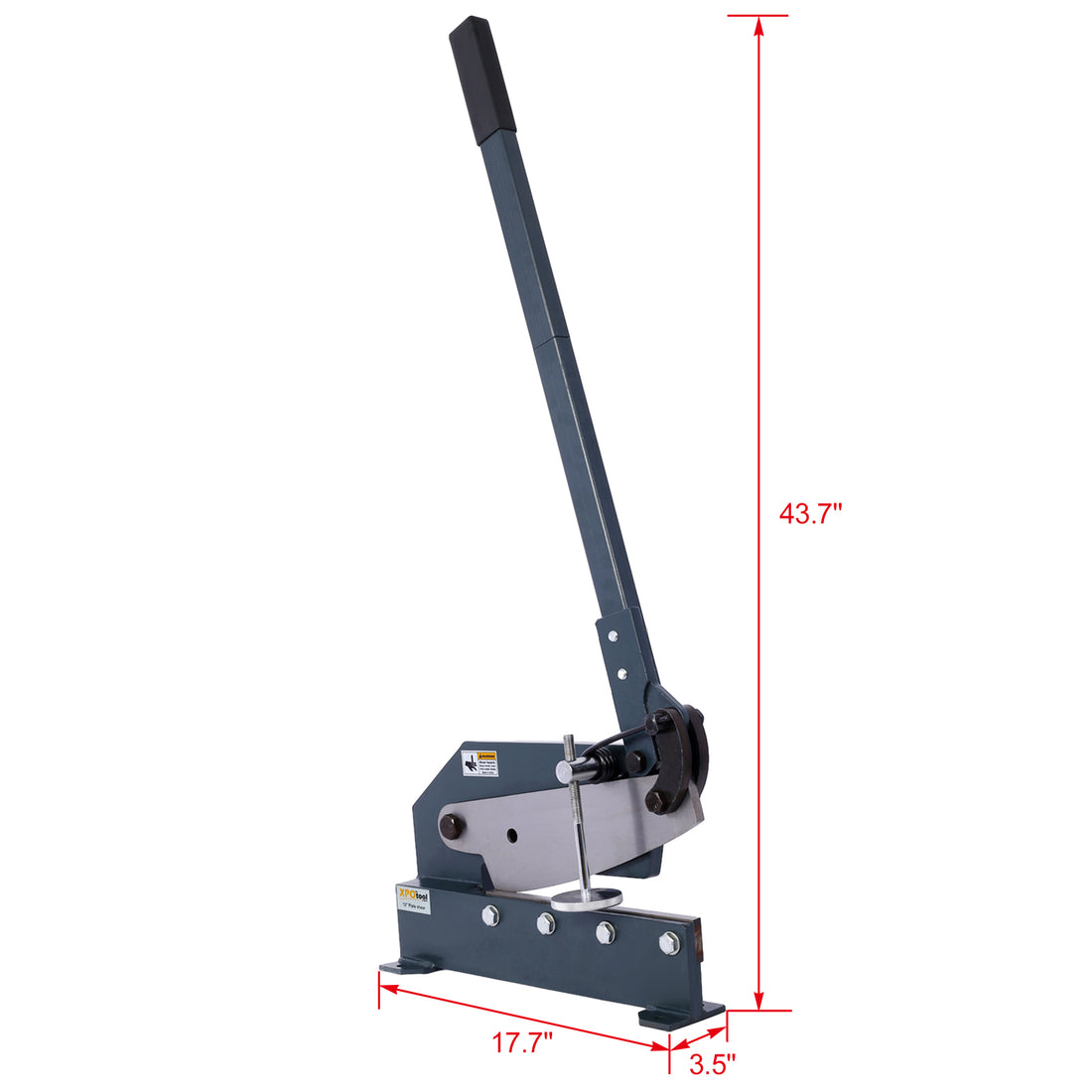 Industrial 12 Inch Sheet Metal Plate Shear, Solid Construction Mounting Type Metal Shear, High Precision Manual Hand Plate Shear Gray Metal