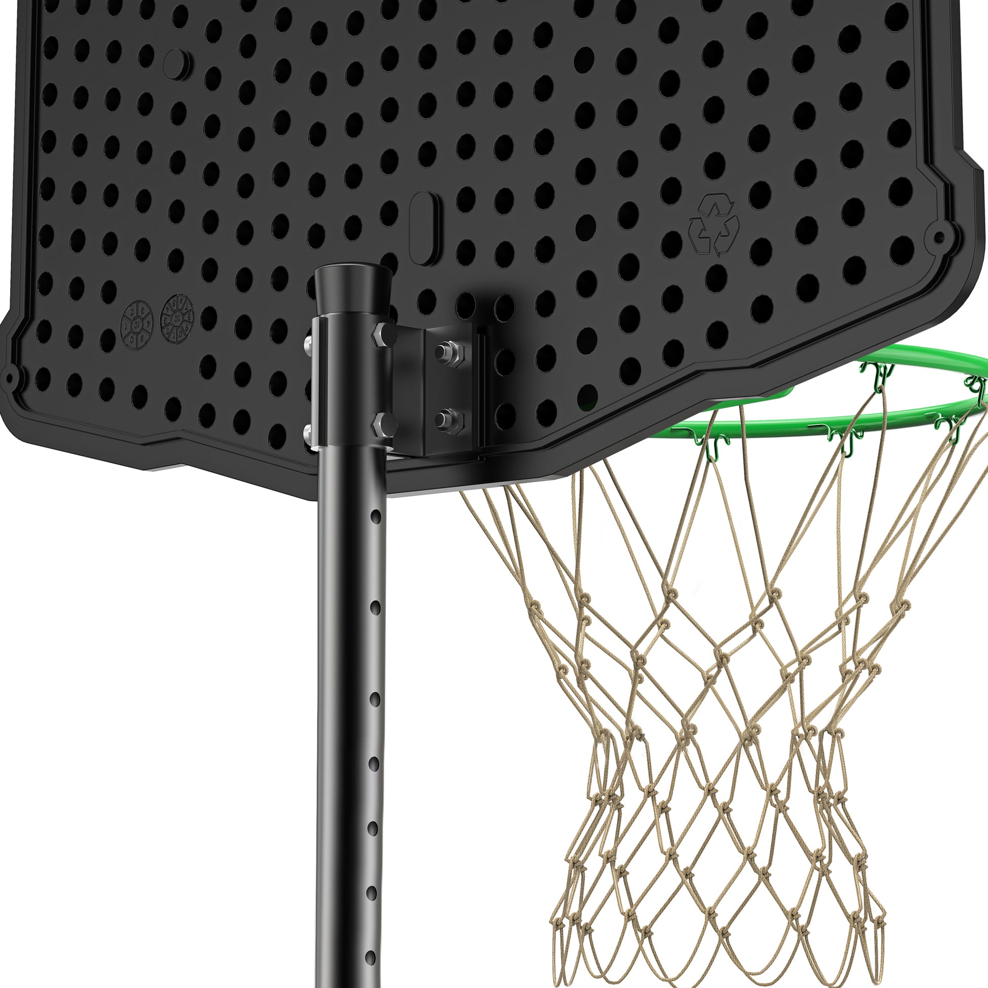 Basketball Hoop System Stand With 30In Backboard, Height Adjustable 60Inch 78Inch For Indoor Outdoor, Fillable Base With Wheels For Kids, Youth Black Steel